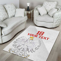 Custom Poland Football Area Rug Bialo-Czerwoni Go Champion