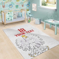Custom Poland Football Area Rug Bialo-Czerwoni Go Champion
