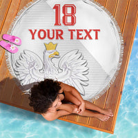 Custom Poland Football Beach Blanket Bialo-Czerwoni Go Champion