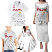 Custom Poland Football Family Matching Puletasi and Hawaiian Shirt Bialo-Czerwoni Go Champion