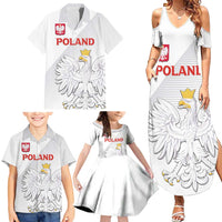 Custom Poland Football Family Matching Summer Maxi Dress and Hawaiian Shirt Bialo-Czerwoni Go Champion