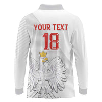 Custom Poland Football Long Sleeve Polo Shirt Bialo-Czerwoni Go Champion