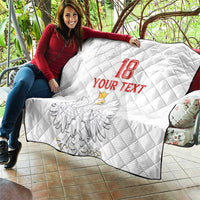Custom Poland Football Quilt Bialo-Czerwoni Go Champion