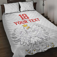 Custom Poland Football Quilt Bed Set Bialo-Czerwoni Go Champion