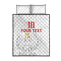 Custom Poland Football Quilt Bed Set Bialo-Czerwoni Go Champion
