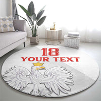 Custom Poland Football Round Carpet Bialo-Czerwoni Go Champion