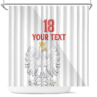 Custom Poland Football Shower Curtain Bialo-Czerwoni Go Champion