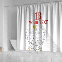 Custom Poland Football Shower Curtain Bialo-Czerwoni Go Champion