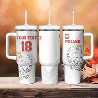 Custom Poland Football Tumbler With Handle Bialo-Czerwoni Go Champion