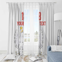Custom Poland Football Window Curtain Bialo-Czerwoni Go Champion