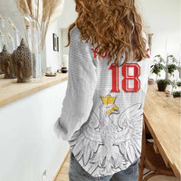 Custom Poland Football Women Casual Shirt Bialo-Czerwoni Go Champion