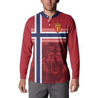 Custom Norway Football Button Sweatshirt Norges Herrelandslag i Fotball