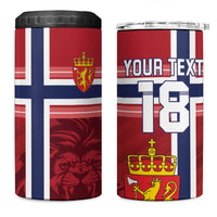 Custom Norway Football 4 in 1 Can Cooler Tumbler Norges Herrelandslag i Fotball