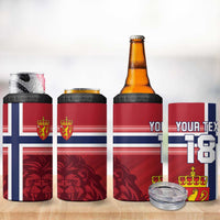 Custom Norway Football 4 in 1 Can Cooler Tumbler Norges Herrelandslag i Fotball