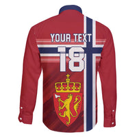 Custom Norway Football Family Matching Short Sleeve Bodycon Dress and Hawaiian Shirt Norges Herrelandslag i Fotball