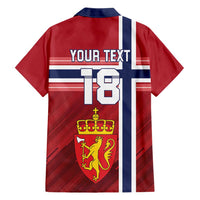 Custom Norway Football Hawaiian Shirt Norges Herrelandslag i Fotball