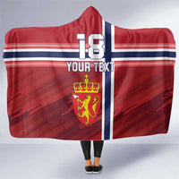 Custom Norway Football Hooded Blanket Norges Herrelandslag i Fotball