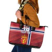 Custom Norway Football Leather Tote Bag Norges Herrelandslag i Fotball