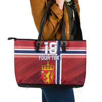 Custom Norway Football Leather Tote Bag Norges Herrelandslag i Fotball