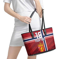 Custom Norway Football Leather Tote Bag Norges Herrelandslag i Fotball