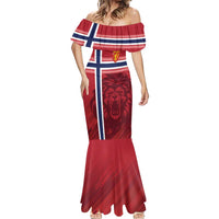 Custom Norway Football Mermaid Dress Norges Herrelandslag i Fotball