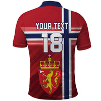 Custom Norway Football Polo Shirt Norges Herrelandslag i Fotball