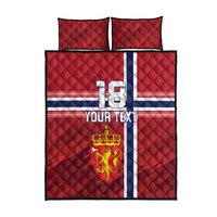 Custom Norway Football Quilt Bed Set Norges Herrelandslag i Fotball