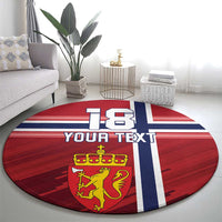 Custom Norway Football Round Carpet Norges Herrelandslag i Fotball