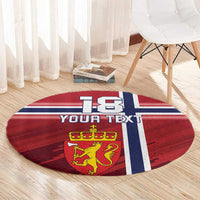 Custom Norway Football Round Carpet Norges Herrelandslag i Fotball