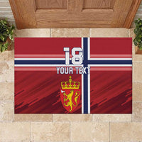 Custom Norway Football Rubber Doormat Norges Herrelandslag i Fotball