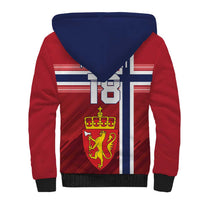 Custom Norway Football Sherpa Hoodie Norges Herrelandslag i Fotball