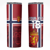 Custom Norway Football Skinny Tumbler Norges Herrelandslag i Fotball