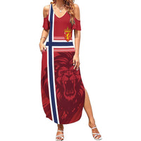 Custom Norway Football Summer Maxi Dress Norges Herrelandslag i Fotball