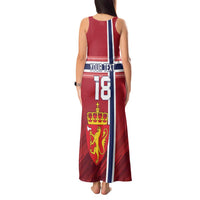 Custom Norway Football Tank Maxi Dress Norges Herrelandslag i Fotball