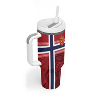 Custom Norway Football Tumbler With Handle Norges Herrelandslag i Fotball