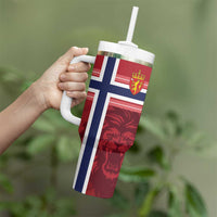 Custom Norway Football Tumbler With Handle Norges Herrelandslag i Fotball