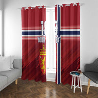 Custom Norway Football Window Curtain Norges Herrelandslag i Fotball