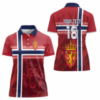 Custom Norway Football Women Polo Shirt Norges Herrelandslag i Fotball