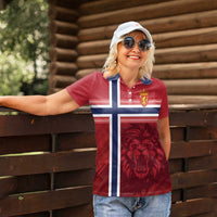 Custom Norway Football Women Polo Shirt Norges Herrelandslag i Fotball
