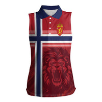 Custom Norway Football Women Sleeveless Polo Shirt Norges Herrelandslag i Fotball