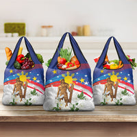 Philippines Flag Day Grocery Bag Lapu-Lapu Warrior Heritage Art