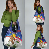 Philippines Flag Day Grocery Bag Lapu-Lapu Warrior Heritage Art