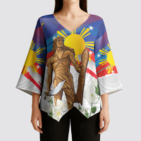 Philippines Flag Day Kimono Sleeve Blouse Lapu-Lapu Warrior Heritage Art