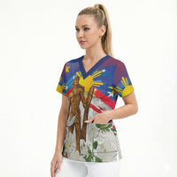 Philippines Flag Day Scrub Top Lapu-Lapu Warrior Heritage Art