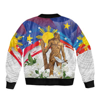 Philippines Flag Day Sleeve Zip Bomber Jacket Lapu-Lapu Warrior Heritage Art