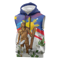 Philippines Flag Day Sleeveless Hoodie Lapu-Lapu Warrior Heritage Art