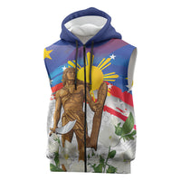 Philippines Flag Day Sleeveless Zip Hoodie Lapu-Lapu Warrior Heritage Art