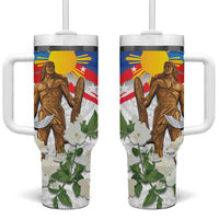 Philippines Flag Day Tumbler With Handle Lapu-Lapu Warrior Heritage Art