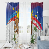 Philippines Flag Day Window Curtain Lapu-Lapu Warrior Heritage Art