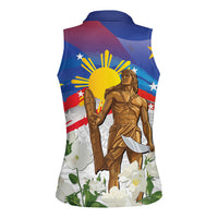 Philippines Flag Day Women Sleeveless Polo Shirt Lapu-Lapu Warrior Heritage Art